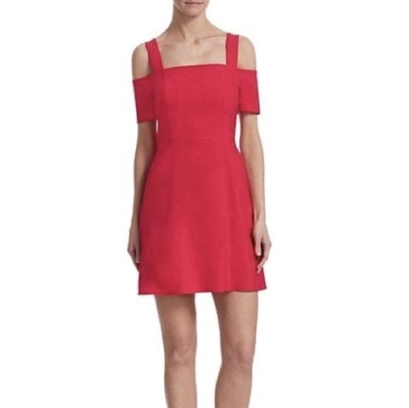 A.L.C. Red Ramie Mini Dress - Picture 1 of 8